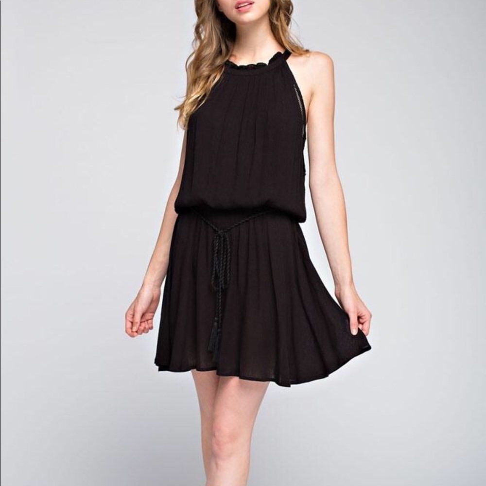 NWT-Halter dress with mesh